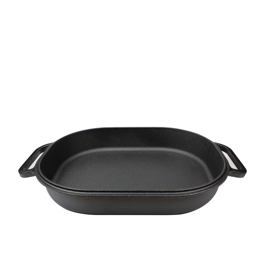 Brunswick Bakers Seasoned Cast Iron Bread Baking Pan 39x26cm - Image 04