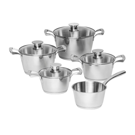 Bugatti Stainless Steel 5pc Cookware Set Chrome - Image 01