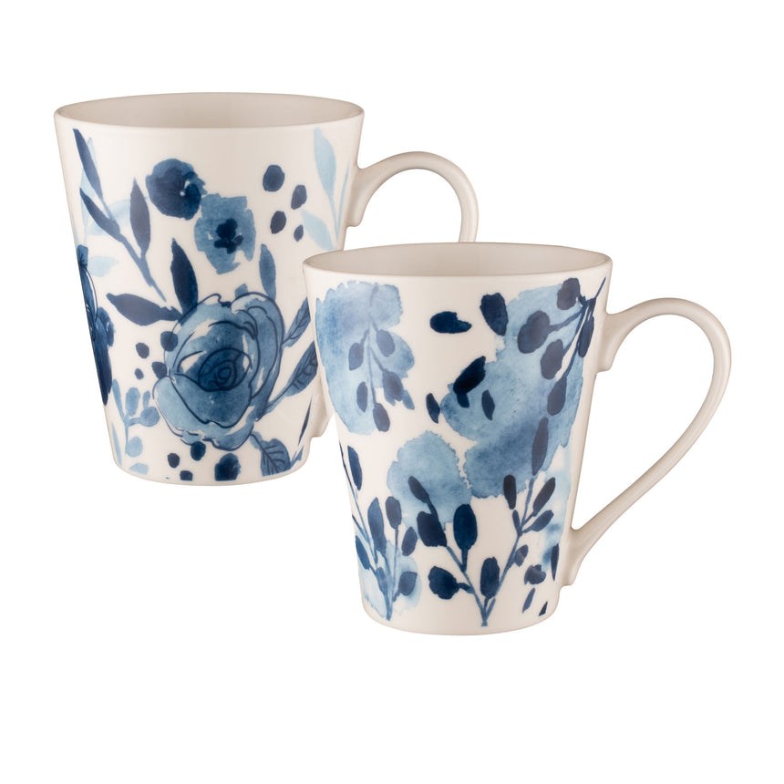 Bundanoon Conical Mug 414ml Sapphire Blooms Set of 4 - Image 02