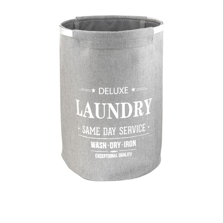 Butlers Capri Round Laundry Hamper Coal - Image 01