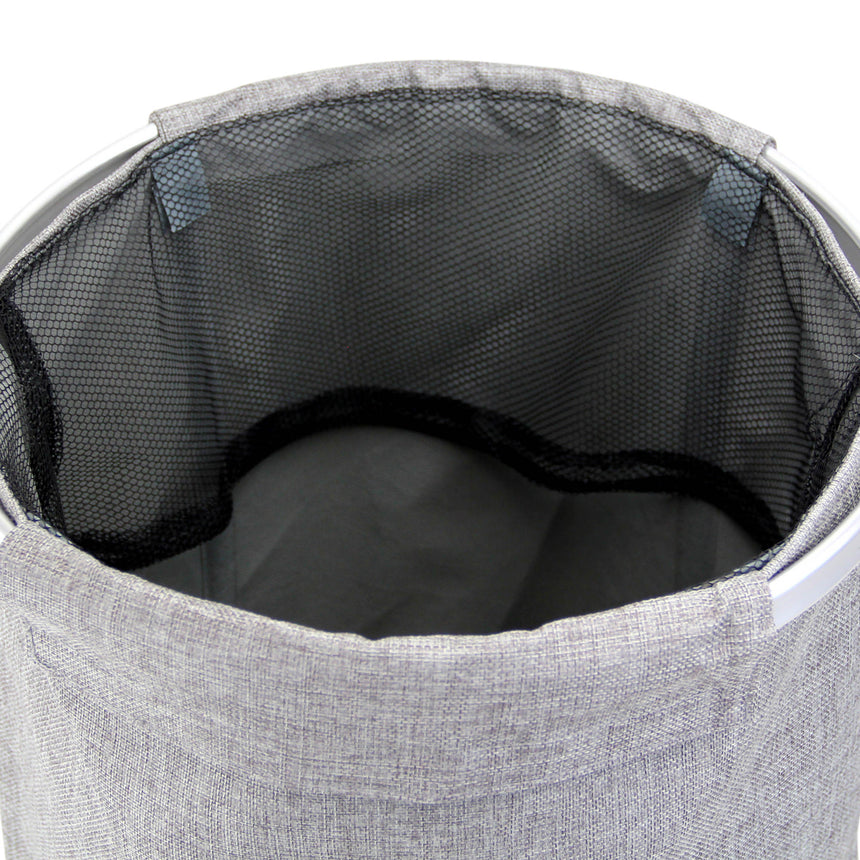 Butlers Capri Round Laundry Hamper Coal - Image 04