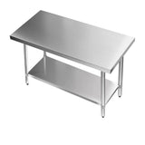 Cefito 304 Stainless Steel Kitchen Bench 121.9x61cm - Image 02