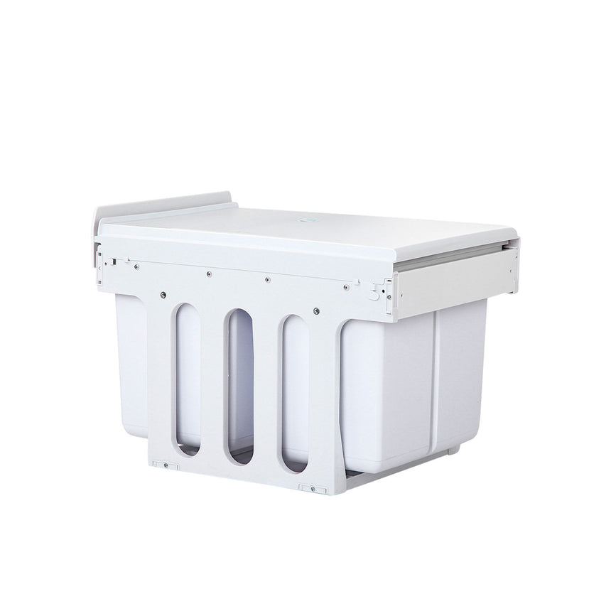 Cefito Pull Out Dual Bin 15L+15L White - Image 04