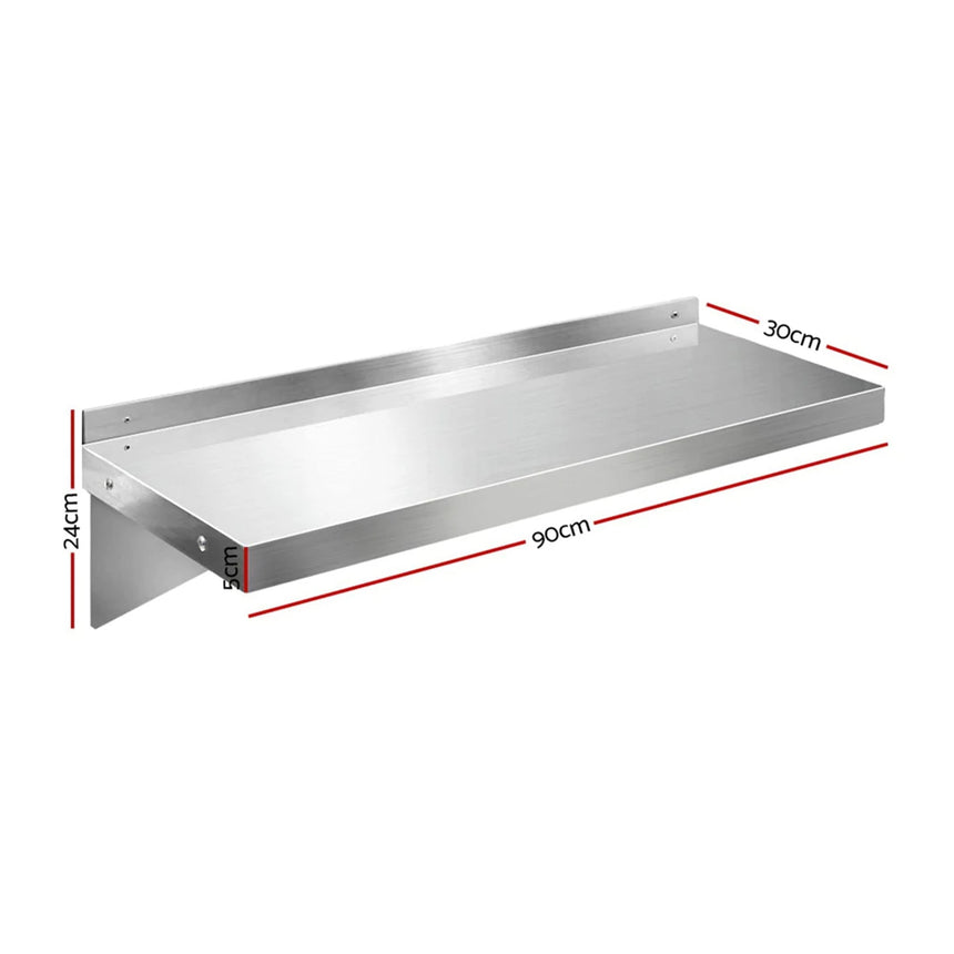 Cefito Stainless Steel Kitchen Shelf 90cm - Image 03