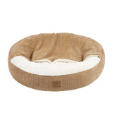 Charlie's Snookie Hooded Calming Dog Bed Large Iced Coffee Brown - Image 01