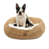 Charlie's Snookie Hooded Calming Dog Bed Medium Iced Coffee Brown - Image 02