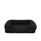 Charlie's Teddy Fleece Orthopedic Memory Foam Sofa Dog Bed Small Charcoal - Image 01