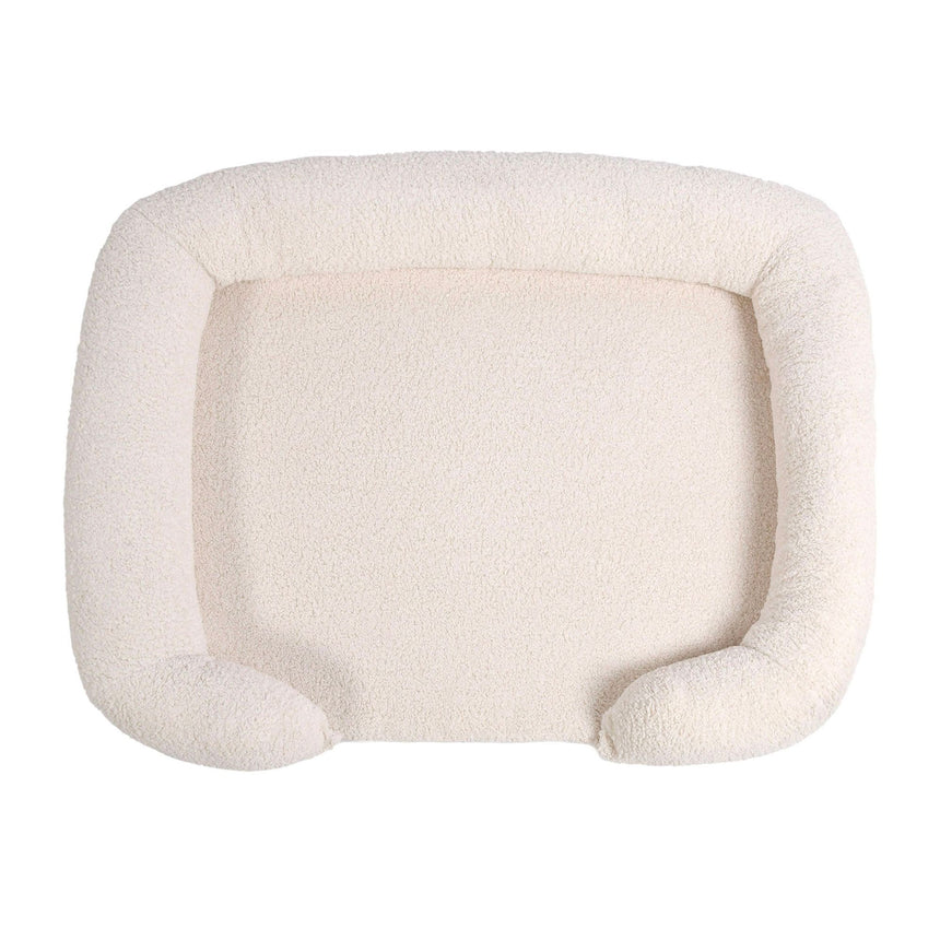 Charlie's Teddy Fleece Orthopedic Memory Foam Sofa Dog Bed Large Cream - Image 04