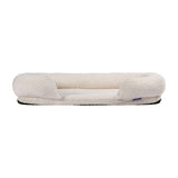 Charlie's Teddy Fleece Orthopedic Memory Foam Sofa Dog Bed Large Cream - Image 05