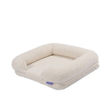 Charlie's Teddy Fleece Orthopedic Memory Foam Sofa Dog Bed Small Cream - Image 03