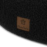 Charlie's Teddy Fleece Round Calming Dog Bed Large Charcoal - Image 05