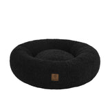 Charlie's Teddy Fleece Round Calming Dog Bed Medium Charcoal - Image 01