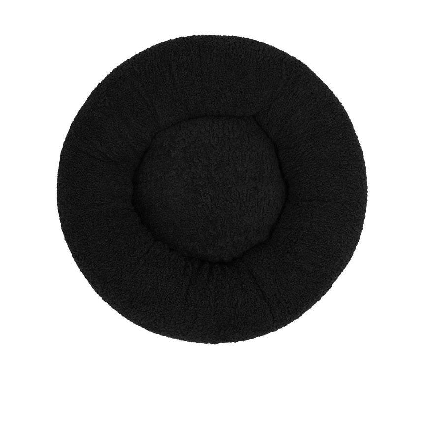 Charlie's Teddy Fleece Round Calming Dog Bed Medium Charcoal - Image 06