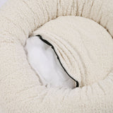 Charlie's Teddy Fleece Round Calming Dog Bed Large Cream - Image 04