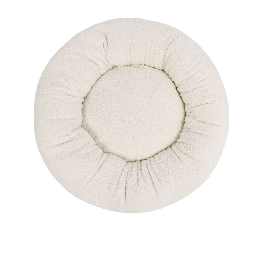 Charlie's Teddy Fleece Round Calming Dog Bed Large Cream - Image 06