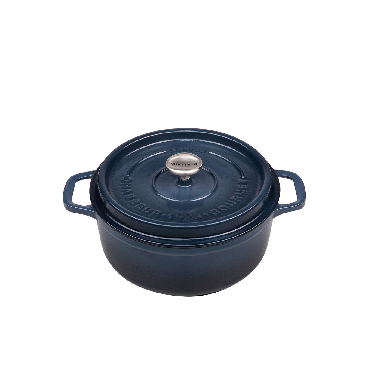 Chasseur Gourmet Round French Oven 24cm 4 Litre Midnight in Blue - Image 01