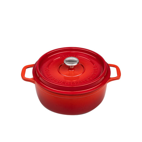Chasseur Gourmet Round French Oven 26cm - 5 Litre Crimson - Image 01