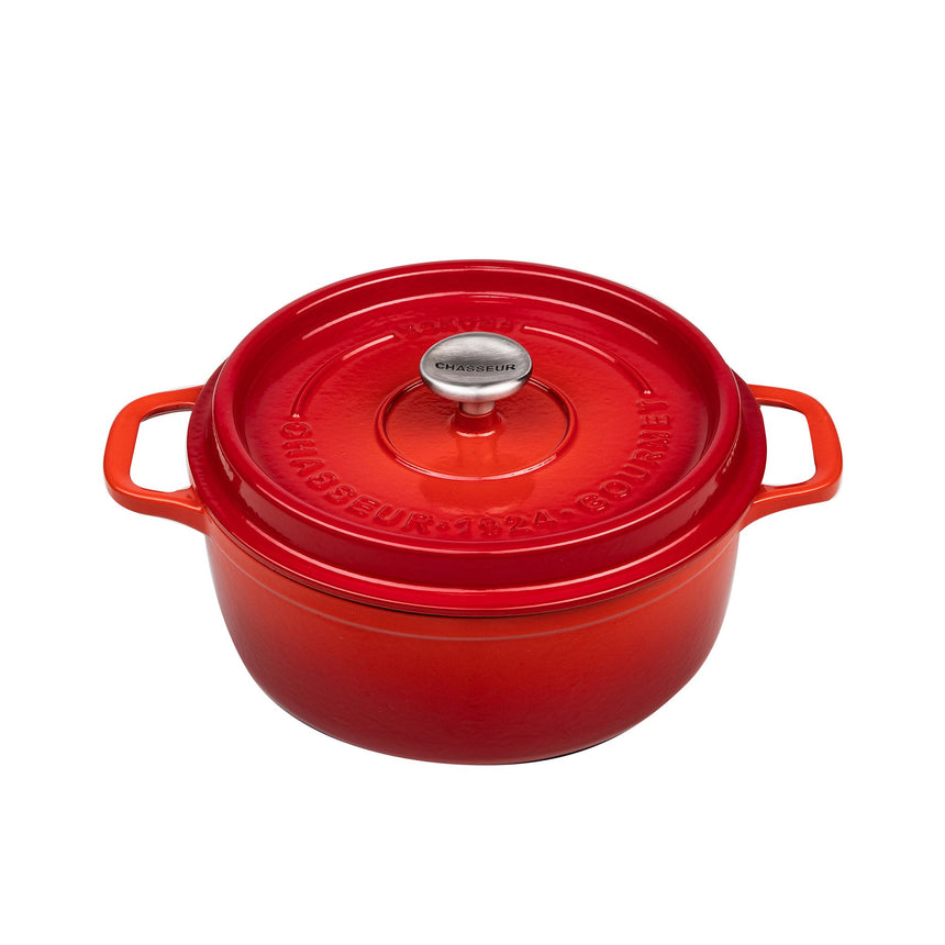 Chasseur Gourmet Round French Oven 28cm 6.1 Litre Crimson - Image 01