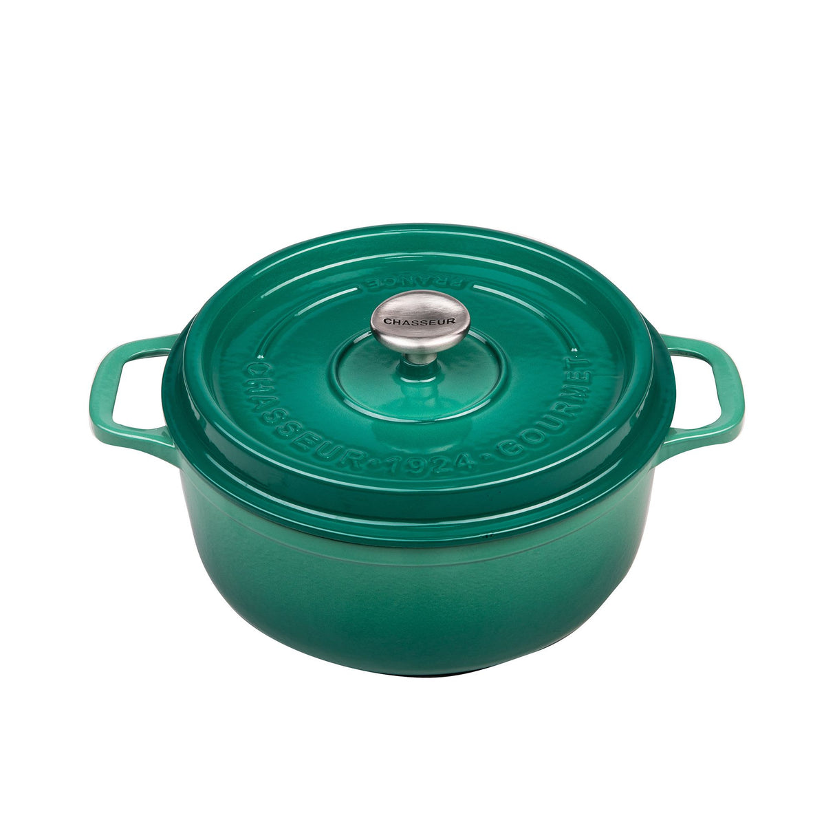 Chasseur Gourmet Round French Oven 28cm 6.1 Litre Jade - Image 01