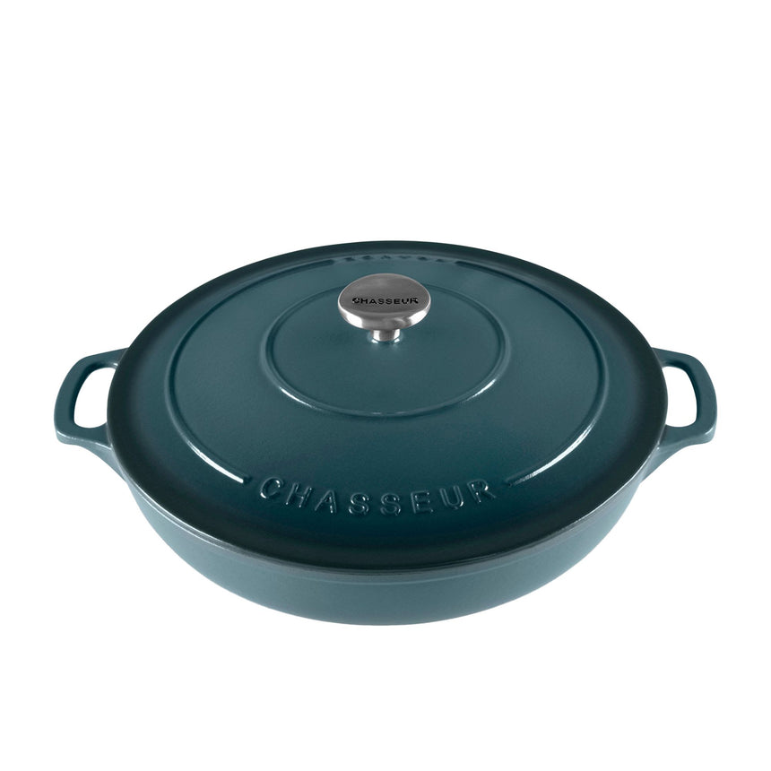 Chasseur Round Casserole 30cm 2.5 litre Liquorice in Blue - Image 01