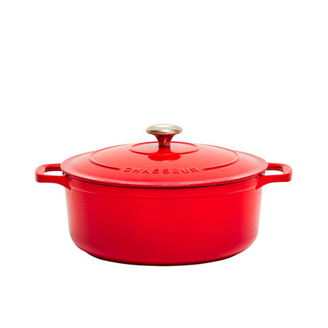 Chasseur Round French Oven 24cm 4 Litre Chilli in Red - Image 01