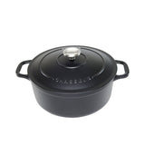 Chasseur Round French Oven 24cm 4 Litre Matte in Black - Image 01