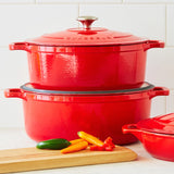 Chasseur Round French Oven 26cm - 5 Litre Chilli in Red - Image 03