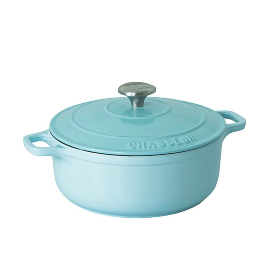 Chasseur Round French Oven 26cm 5 Litre Duck Egg in Blue - Image 01