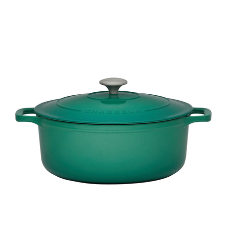 Chasseur Round French Oven 28cm 6 Litre Emerald Green - Image 01