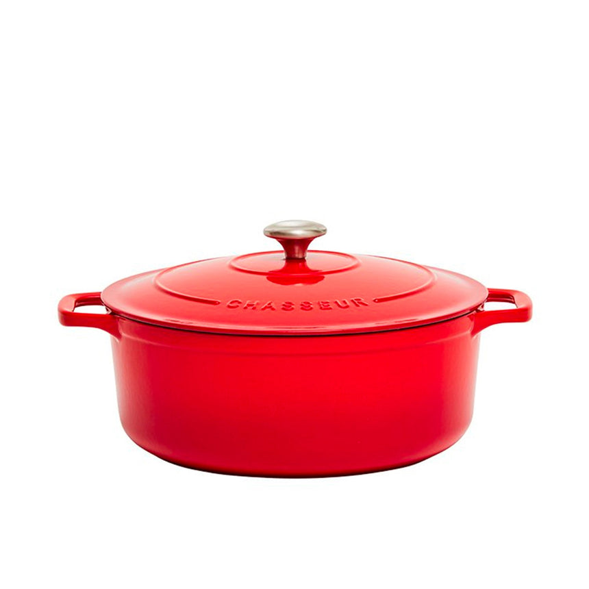 Chasseur Round French Oven 28cm - 6.1 Litre Chilli in Red - Image 01