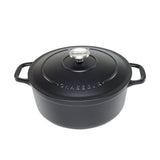 Chasseur Round French Oven 28cm 6.1 Litre Matte in Black - Image 01