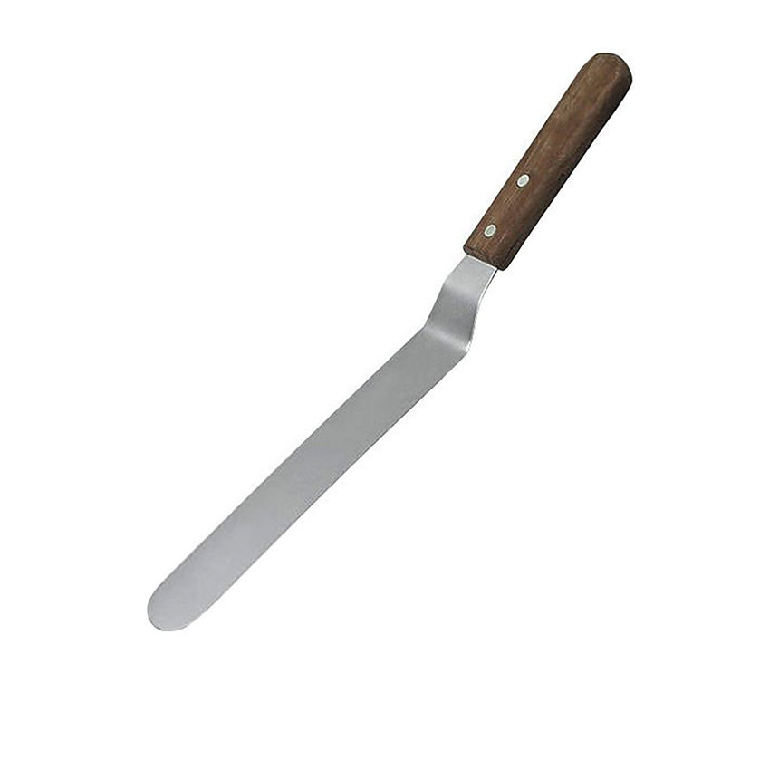 Chef Inox Offset Spatula with Wood Handle 20cm - Image 01