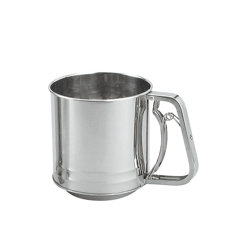 Chef Inox Stainless Steel Squeeze handle Flour Sifter 5 Cup - Image 01