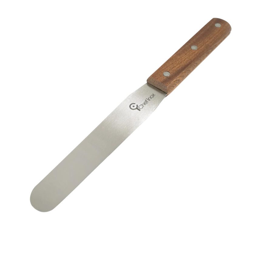 Chef Inox Straight Spatula with Wood Handle 27cm - Image 01