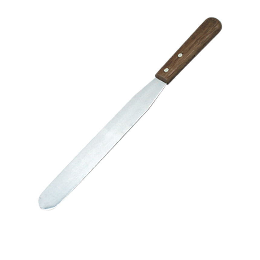 Chef Inox Straight Spatula with Wood Handle 33cm - Image 01