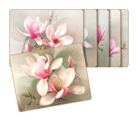 Cinnamon Magnolias Placemats Set of 6 - Image 01