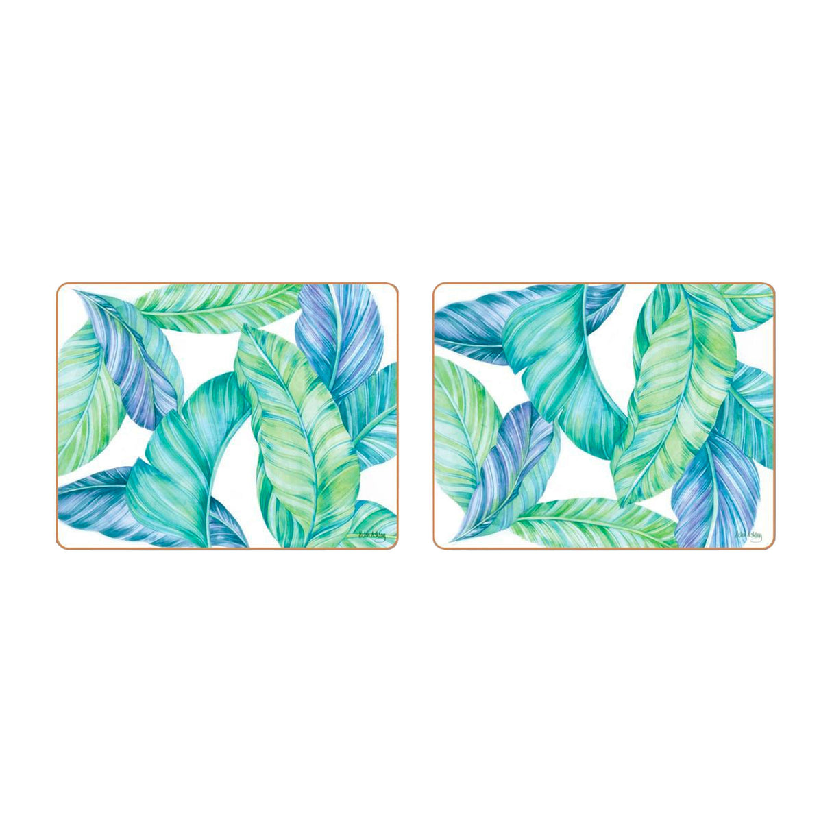 Cinnamon Tropical Leaves Coasters Set of 6 - Image 03