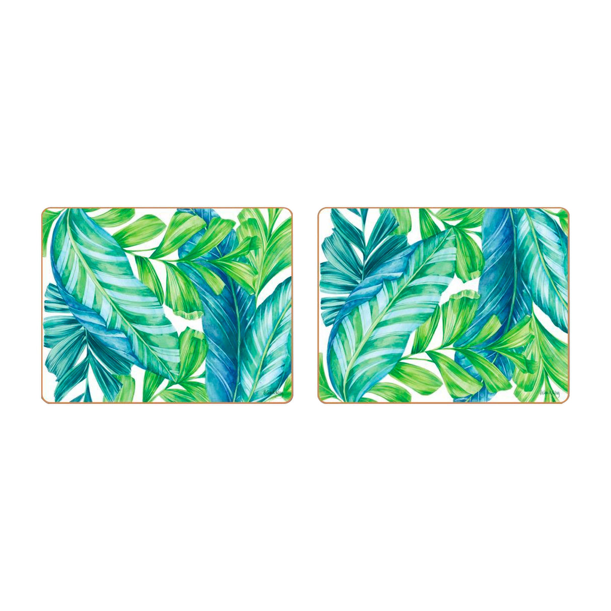 Cinnamon Tropical Leaves Coasters Set of 6 - Image 04