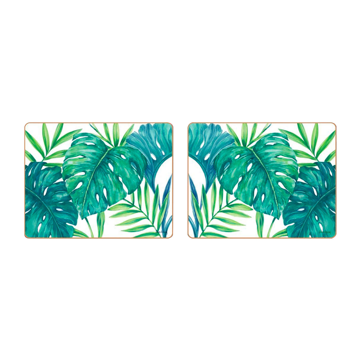 Cinnamon Tropical Leaves Placemats Set of 6 - Image 04