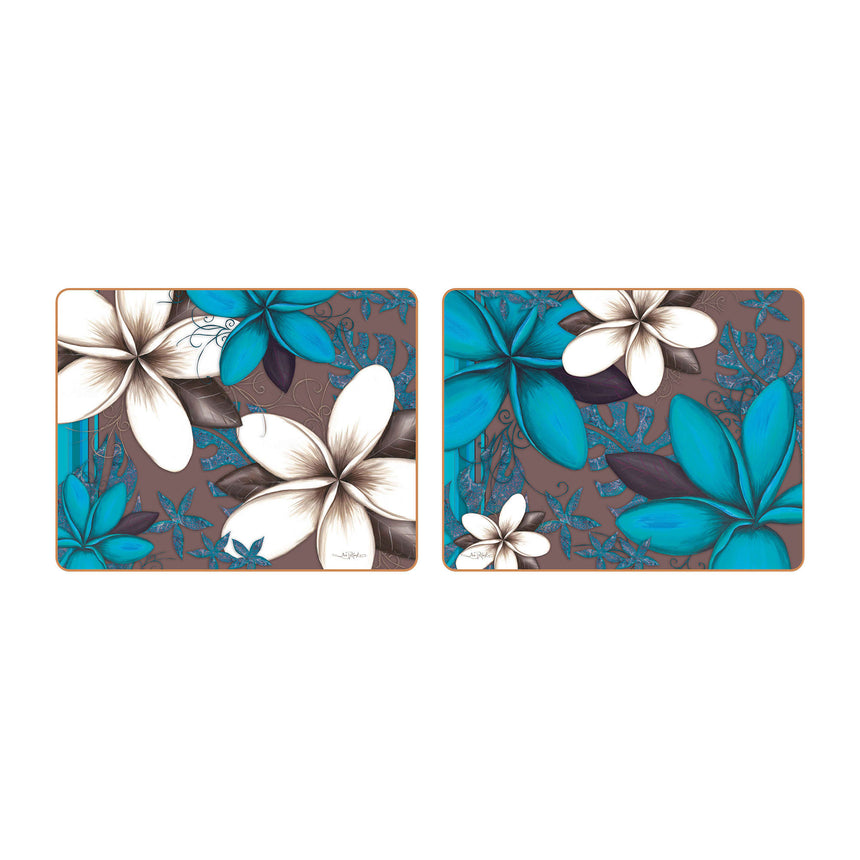 Cinnamon Aqua Frangipani Coasters Set of 6 - Image 03