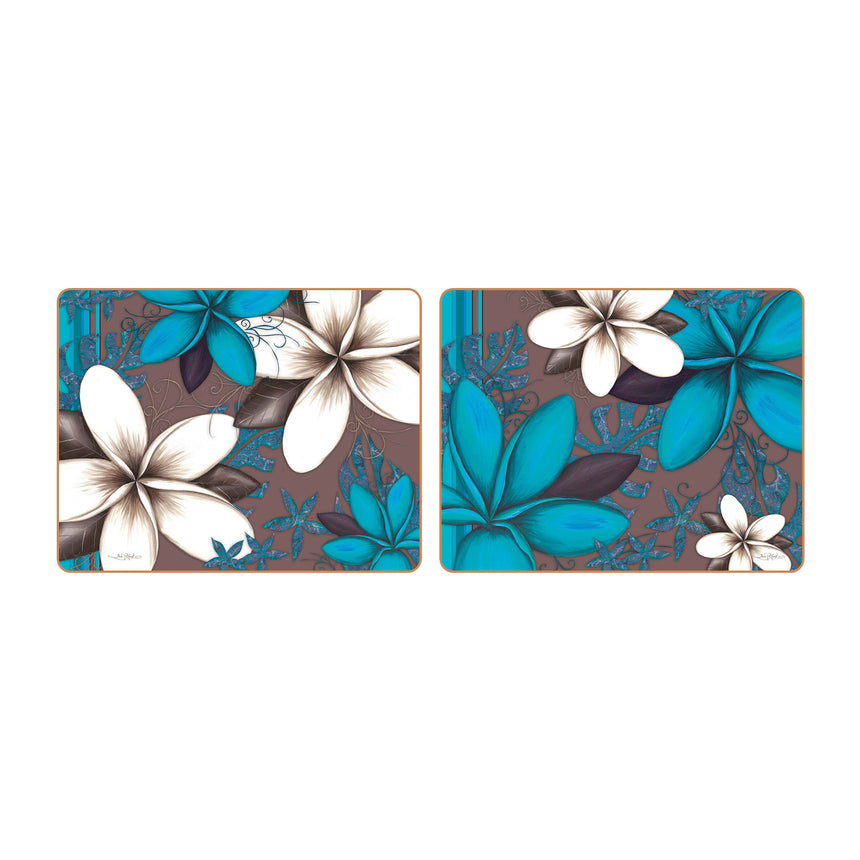 Cinnamon Aqua Frangipani Coasters Set of 6 - Image 04