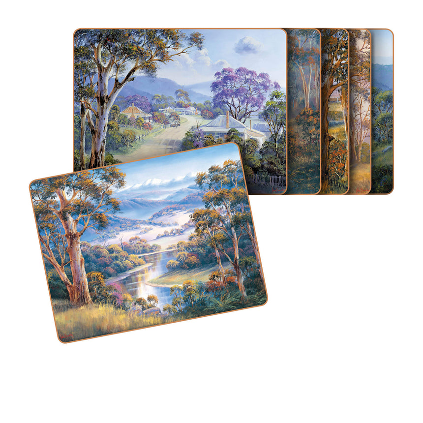 Cinnamon Rectangular Placemat Set of 6 Bradley's Streams - Image 01