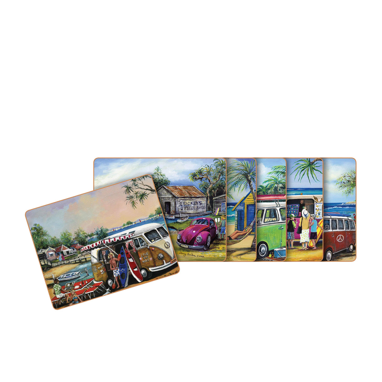 Cinnamon Kombi Coaster Set of 6 - Image 01