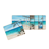 Cinnamon Rectangular Coaster Set of 6 Paddle Bliss - Image 01