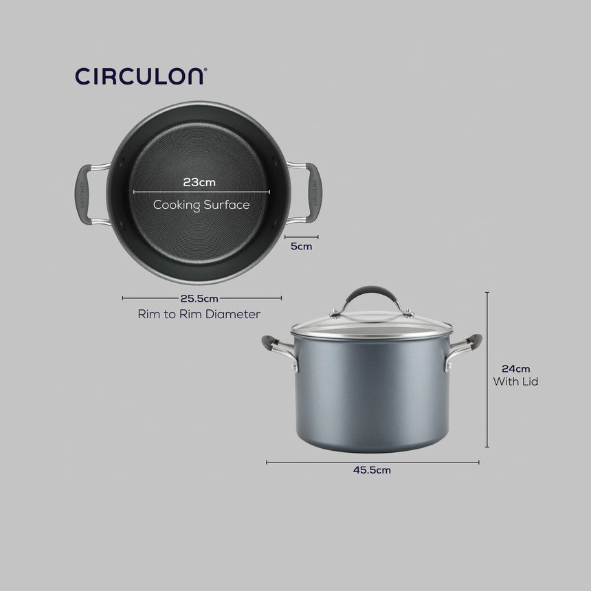 Circulon ScratchDefense Non Stick Covered Stockpot 24cm - 7.6 Litre - Image 06