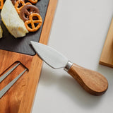 Clevinger Acacia Wood & Slate Cheese Board with Knife Set 4pc - Image 03