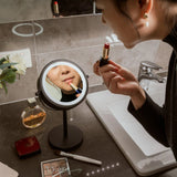 Clevinger Lisbon Round Vanity Mirror with Led Lights Black - Image 04