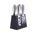 Clevinger Stainless Steel Hobson Cheese Knife with Magnetic Block Set 5pc - Image 01