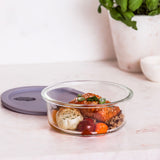 ClickClack Cook+ Round Heatproof Glass Container 400ml - Image 03