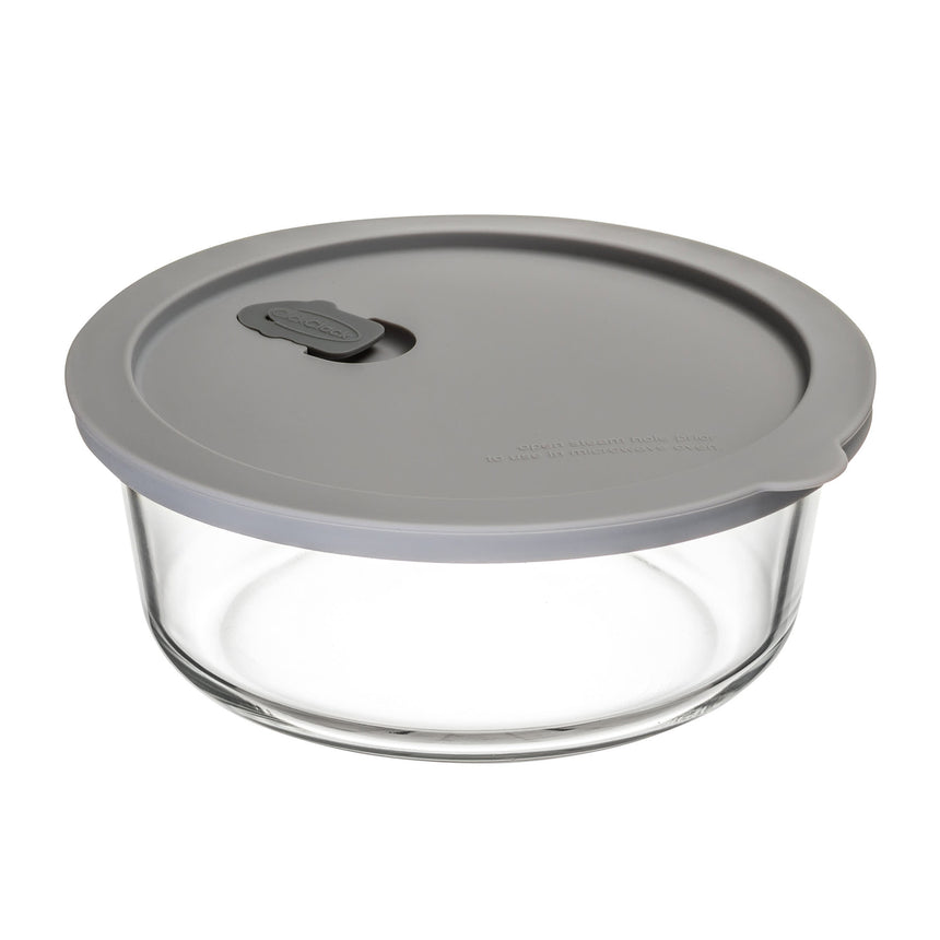 ClickClack Cook+ Round Heatproof Glass Container 900ml - Image 01